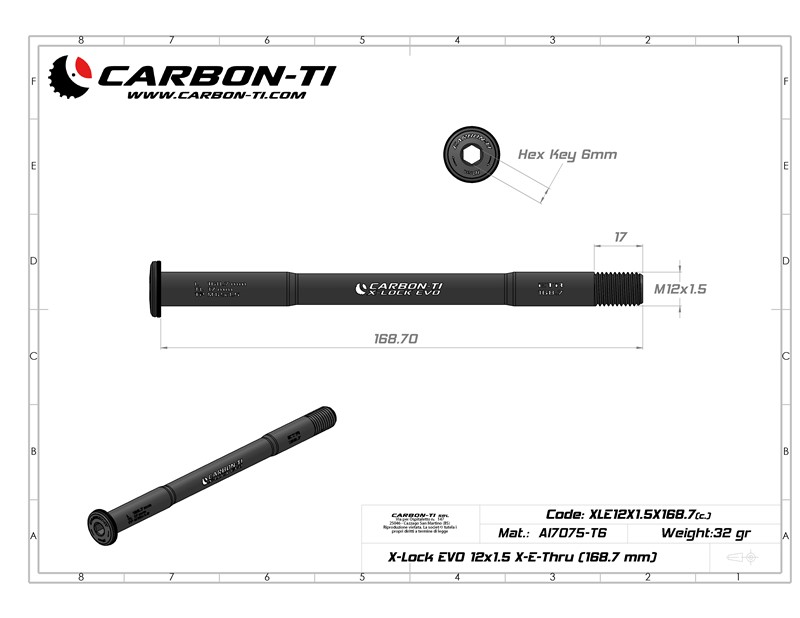 X-Lock EVO 12x1.5 X-E-Thru 168.7 mm
